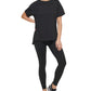 Camiseta feminina DKNY com logotipo de algodão, preta, tamanho médio
