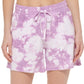 Shorts DKNY Tie Dyed Feminino Roxo Tamanho X-G