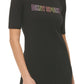 Vestido feminino DKNY Ombre Logo, preto, tamanho extragrande