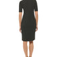 Vestido feminino DKNY Oommbre Logo, preto, tamanho grande