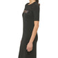 Vestido feminino DKNY Oommbre Logo, preto, tamanho grande