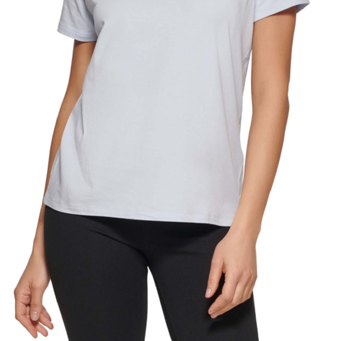 Camiseta feminina com logotipo DKNY, azul, tamanho grande