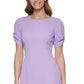 Vestido tubinho com manga bufante DKNY feminino, roxo, tamanho 2
