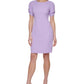 Vestido tubinho com manga bufante DKNY feminino, roxo, tamanho 2
