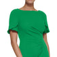 Vestido tubinho franzido feminino DKNY verde tamanho 12