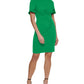 Vestido tubinho franzido feminino DKNY verde tamanho 12