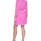 Vestido feminino Dkny com cintura franzida rosa tamanho 8