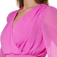 Vestido feminino Dkny com cintura franzida rosa tamanho 8