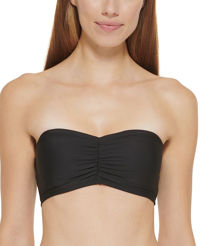 Biquíni DKNY Bandeau Feminino, Preto, Tamanho Grande