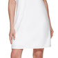 Vestido feminino DKNY com acabamento em chiffon, branco, tamanho 8