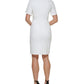 Vestido tubinho franzido feminino DKNY, branco, tamanho 8
