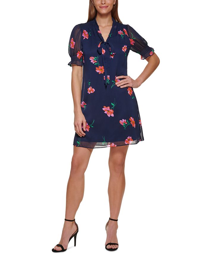 Vestido curto feminino DKNY azul tamanho 12