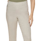 Calça feminina DKNY de sarja com zíper lateral e tornozelo, marrom, tamanho 6