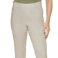 Calça feminina DKNY de sarja com zíper lateral e tornozelo, marrom, tamanho 4