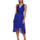 Vestido envelope falso sem mangas feminino DKNY azul tamanho 12