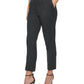 Calça listrada feminina DKNY cintura alta preta tamanho 8 Petite