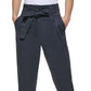 Calça feminina DKNY com cintura curta Paperbag, azul, tamanho 8