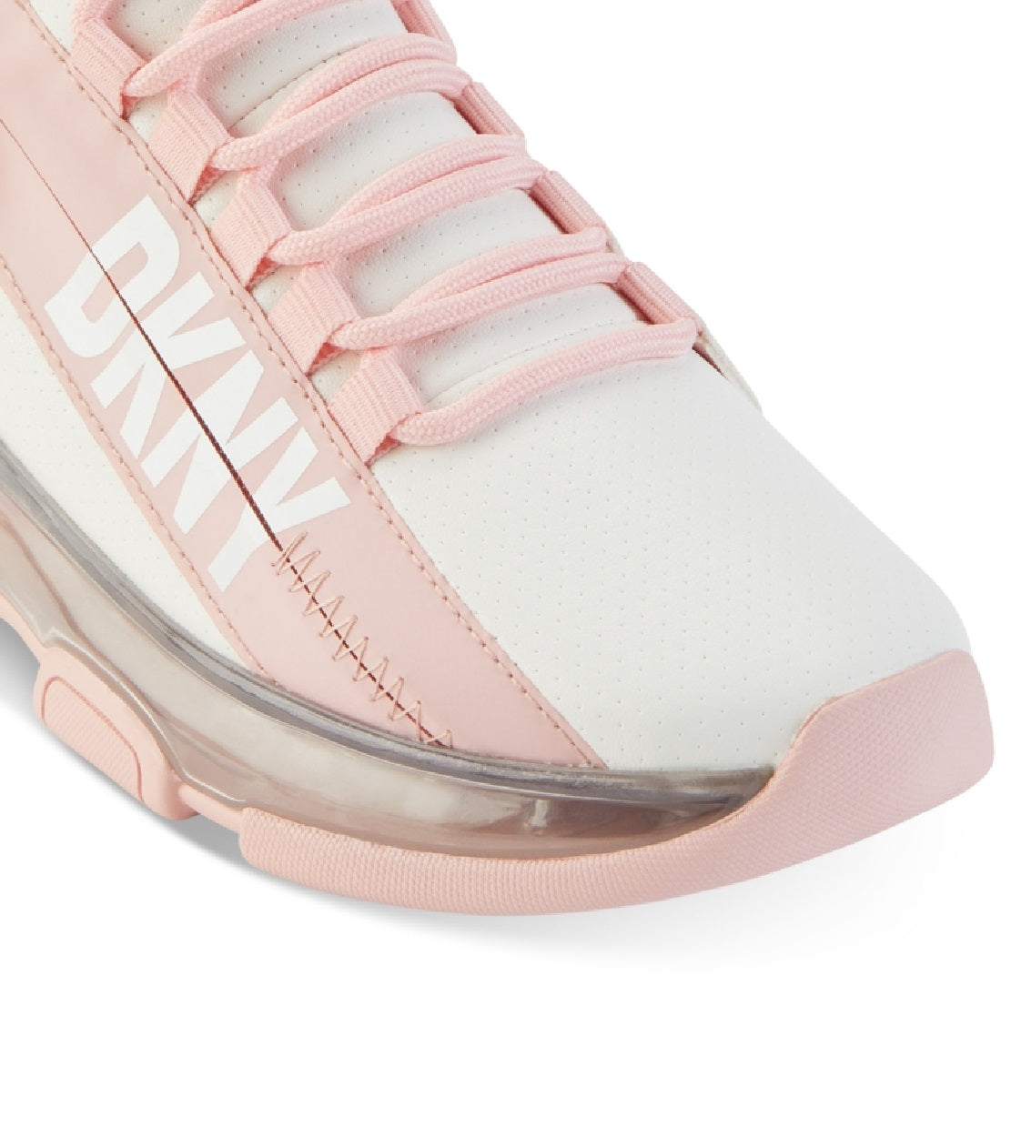 Tênis DKNY Tokyo com cadarço e zíper, feminino, branco, tamanho 7,5 m