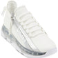 Tênis DKNY Tokyo com cadarço e zíper, feminino, branco, tamanho 7,5 m