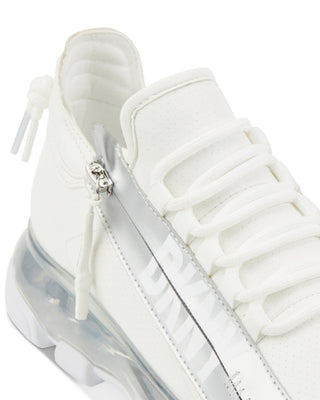 Tênis DKNY Tokyo com cadarço e zíper, feminino, branco, tamanho 7,5 m