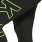 Legging feminina DKNY com cintura alta e logo explodido 7/8, preta, tamanho 2X