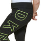 Legging feminina DKNY cintura alta 7/8 com logo explodido, preta, tamanho 1X