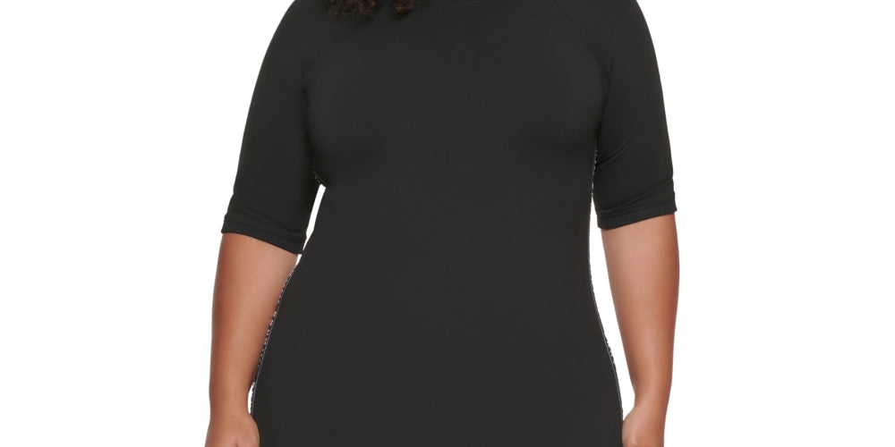 Vestido justo feminino DKNY Sport Plus, preto, tamanho 2X