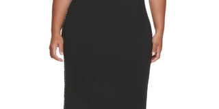Vestido justo feminino DKNY Sport Plus, preto, tamanho 2X