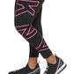Legging feminina DKNY Sport Plus cintura alta 7/8 com logo explodido rosa tamanho 3X