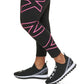 Leggings femininas DKNY de cintura alta com logotipo explodido 7/8, rosa, tamanho 2X