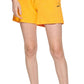 Shorts femininos DKNY de algodão com logotipo bordado, amarelo, tamanho X-G