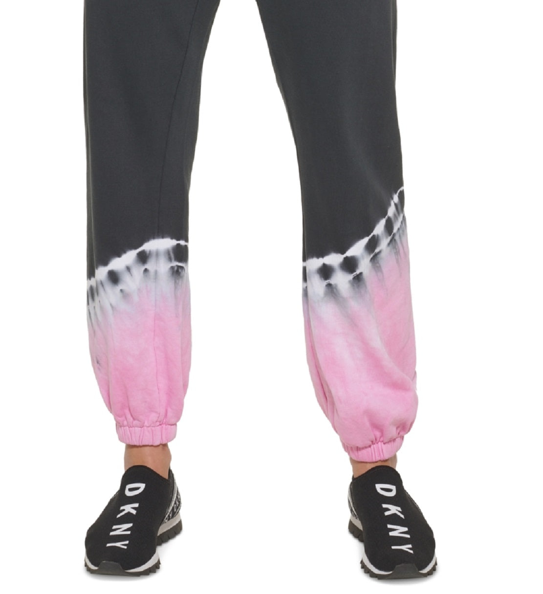 Calça jogger feminina DKNY Tie Dye Cotton, rosa, tamanho X-G