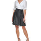 Vestido plissado com manga amarrada DKNY feminino, branco, tamanho 4