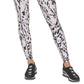 Leggings femininas DKNY com estampa de zebra gravada 7/8, rosa, tamanho médio