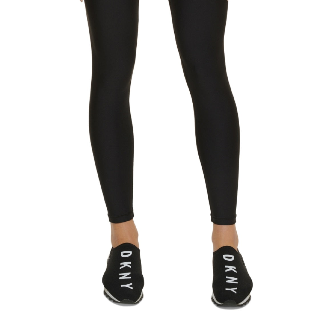 Leggings femininas DKNY Sport Hug &amp; Lift Sculpting 7/8 pretas, tamanho X-S