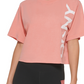 Camiseta feminina com logotipo DKNY laranja, tamanho GG