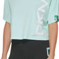 Camiseta feminina DKNY Sport Logo Azul Tamanho X-G