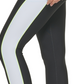 Leggings femininas DKNY com zíper frontal e blocos de cores, 7/8, pretas, tamanho pequeno