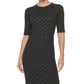 Vestido feminino DKNY com estampa de logotipo Icon, preto, tamanho X-G