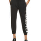 Calça de moletom feminina DKNY Logo, preta, tamanho médio
