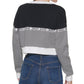 Suéter feminino DKNY com logo xadrez, preto, tamanho extragrande