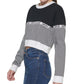 Suéter feminino DKNY com logo xadrez, preto, tamanho extragrande