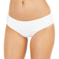 Michael Kors Iconic Solids Short de biquíni franzido feminino, branco, tamanho médio