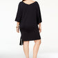 Vestido de saída de praia feminino Michael Kors com amarração lateral, preto, tamanho 2X