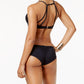 Vince Camuto Riviera Feminino Chirred Cheeky Bikini Bottoms Maiô Preto