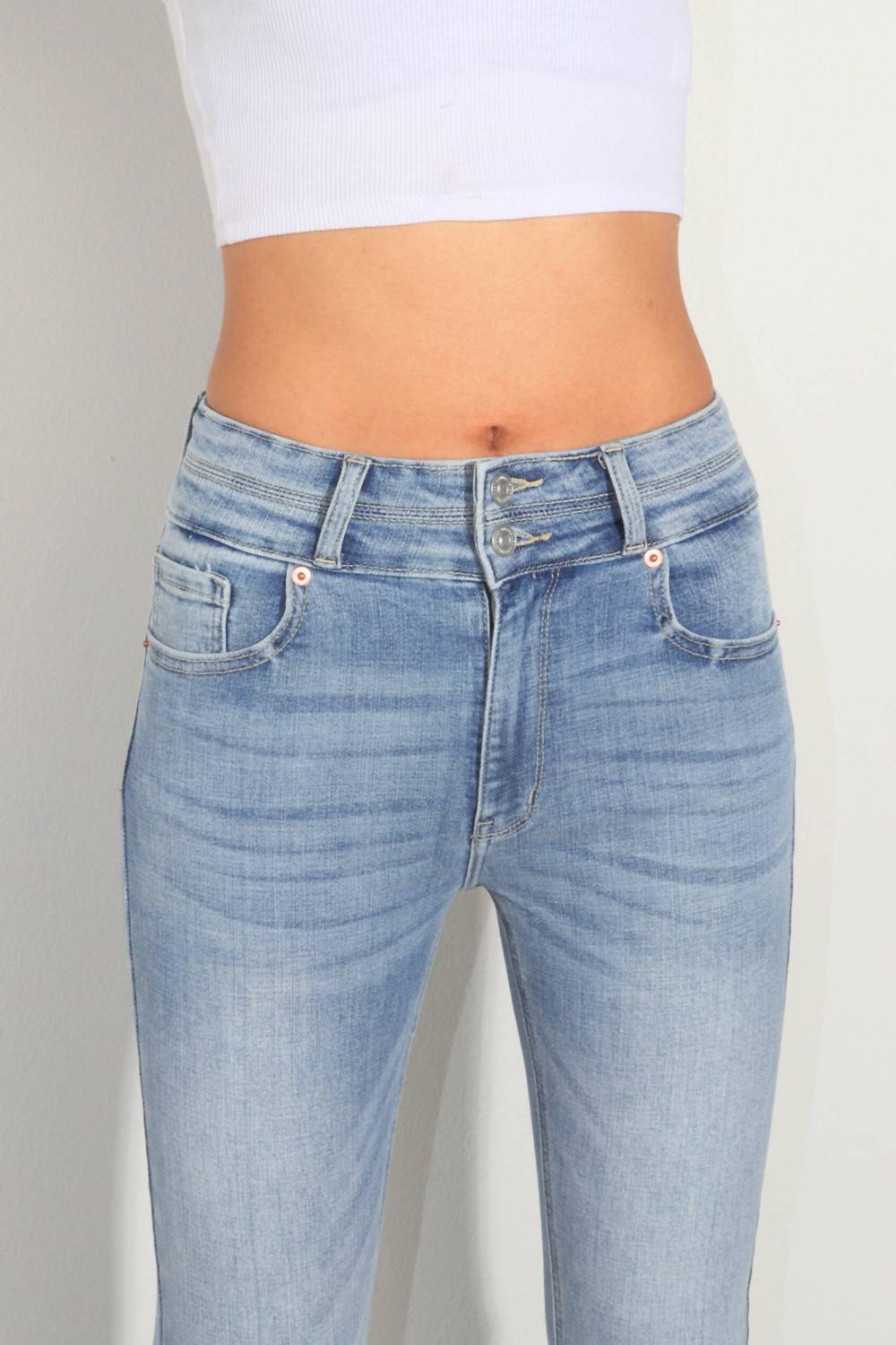 Artemis Vintage - Women's High Rise Stretch Double Waist Bootcut Jeans