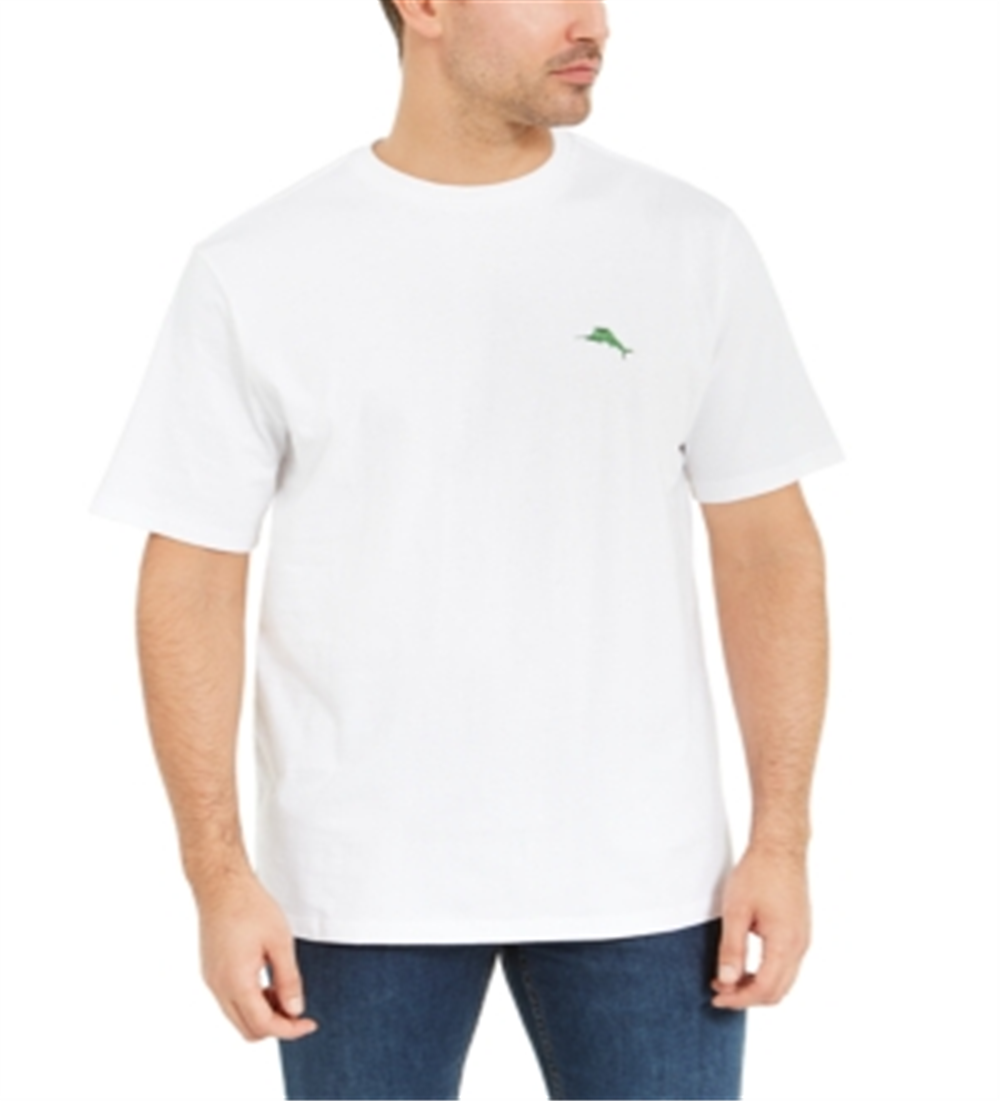 Camiseta Tommy Bahama Masculina Happy Little Palm Trees Branca Tamanho X-G
