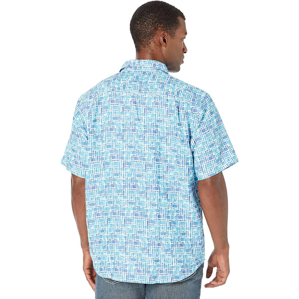 Camisa Tommy Bahama Poolside Tiles Masculina Azul Tamanho XXXL