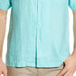 Camisa Tommy Bahama Masculina Manga Curta Sea Glass Camp Azul Tamanho X-G