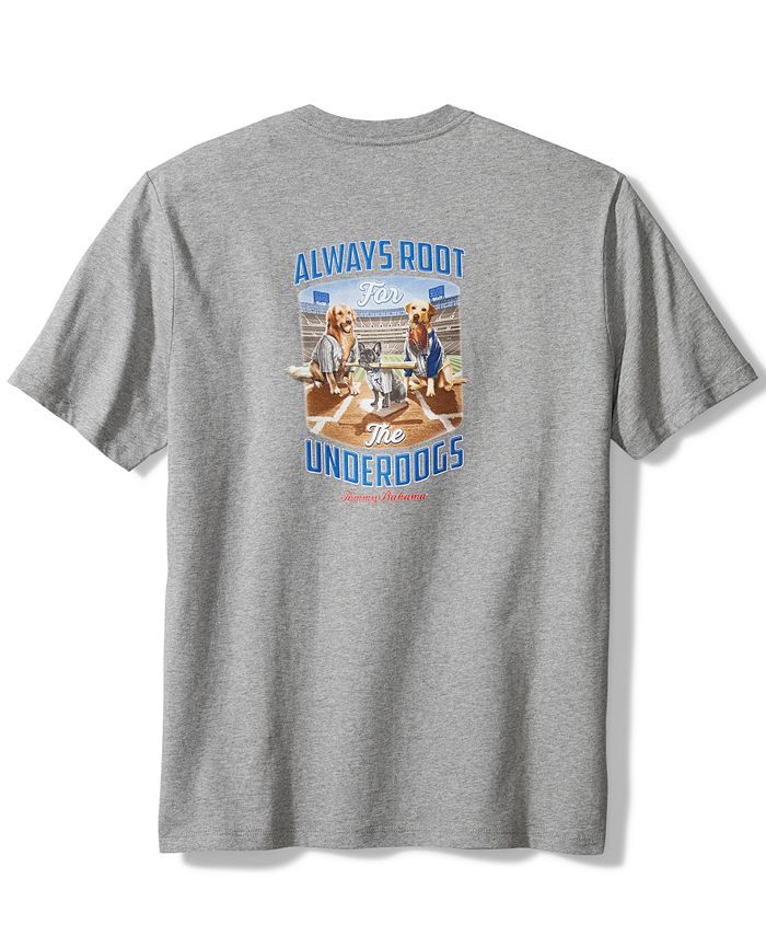Camiseta Tommy Bahama Masculina Root For The Underdogs Estampada Cinza Tamanho X-G